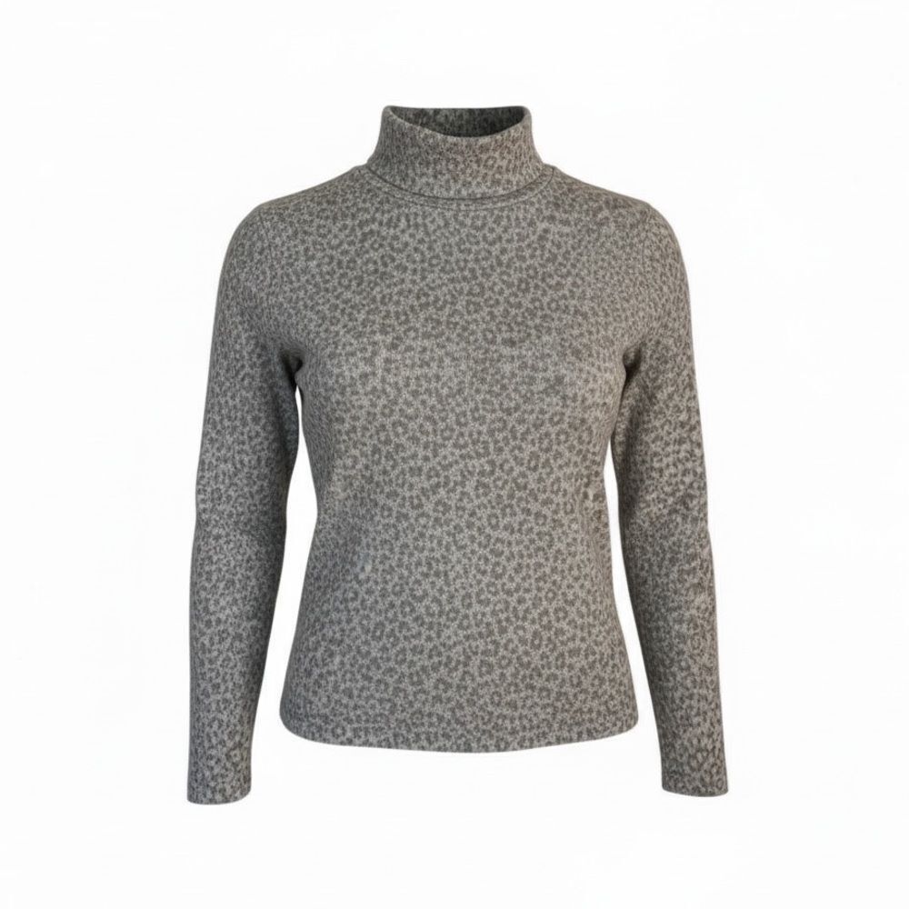 Zara Animal Print Turtleneck Shirt